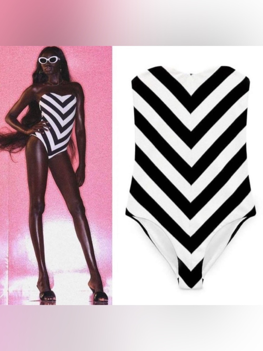 NWT Zara STRIPED BARBIE™ MATTEL SWIMSUIT